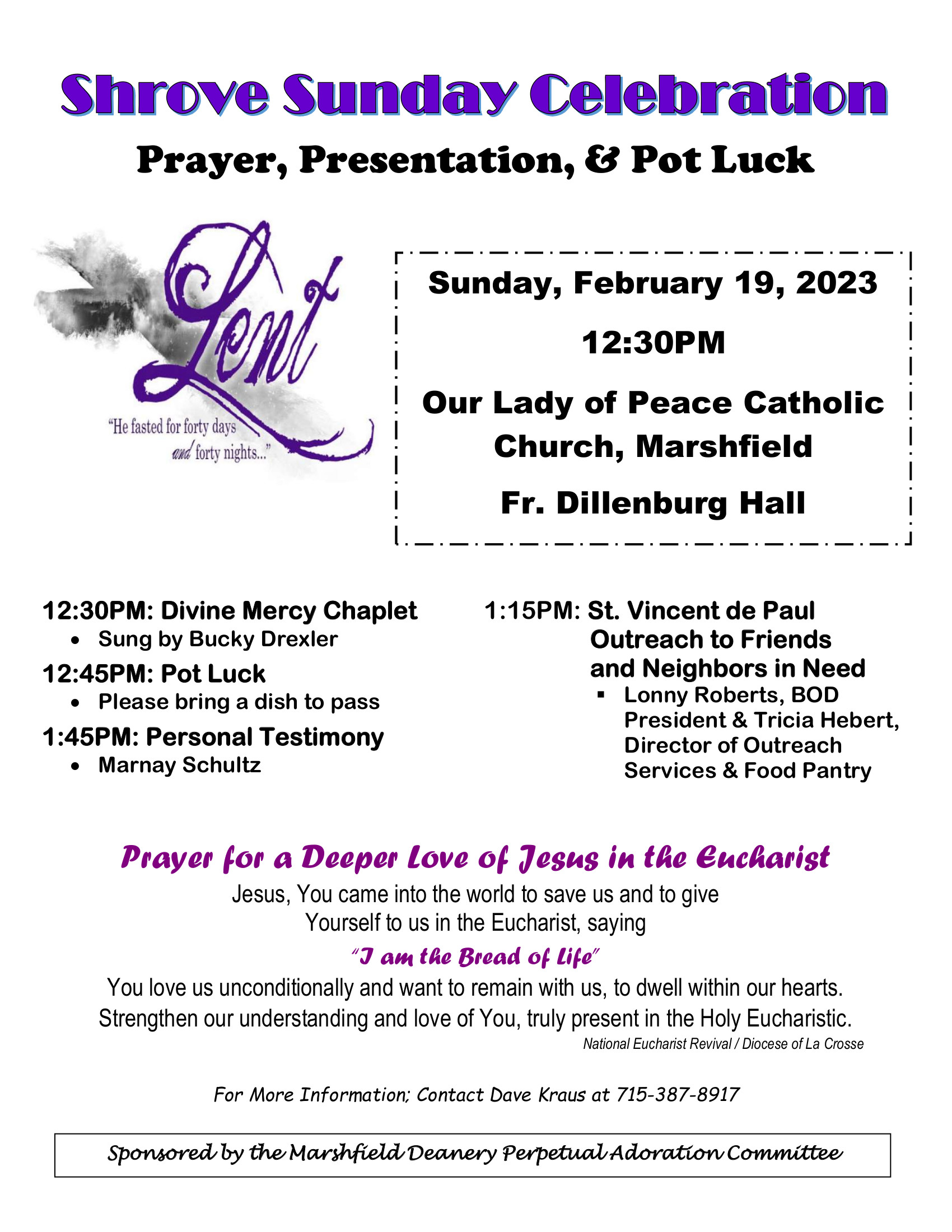 Shrove Sunday full size flyer
